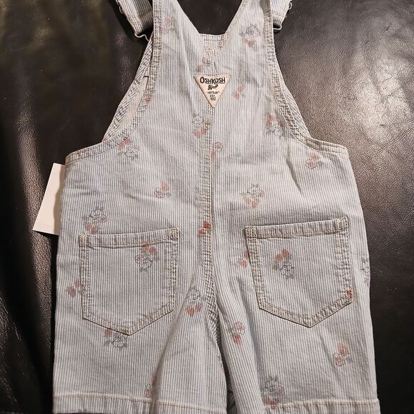 Nwt OshKosh B'gosh Blue Striped Kids Overalls Sz.3 T - Picture 4 of 4
